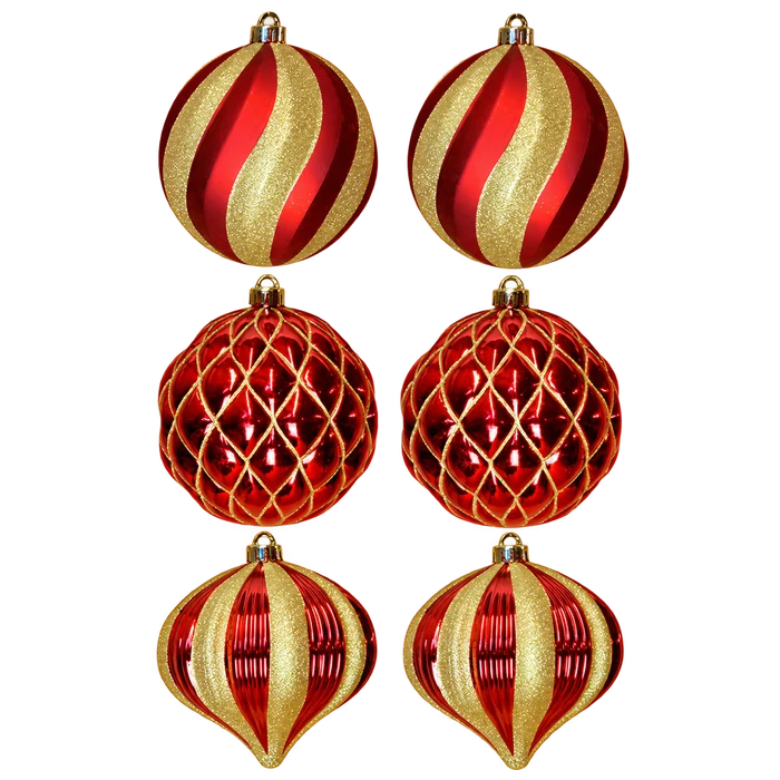 Gilded Berry Bauble 15cm Large Bauble 6 Piece Set